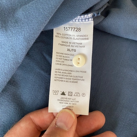 Jachs New York Men's Short Sleeve Blue Medium Weight Polo Shirt Size XL Pocket - Picture 9 of 13